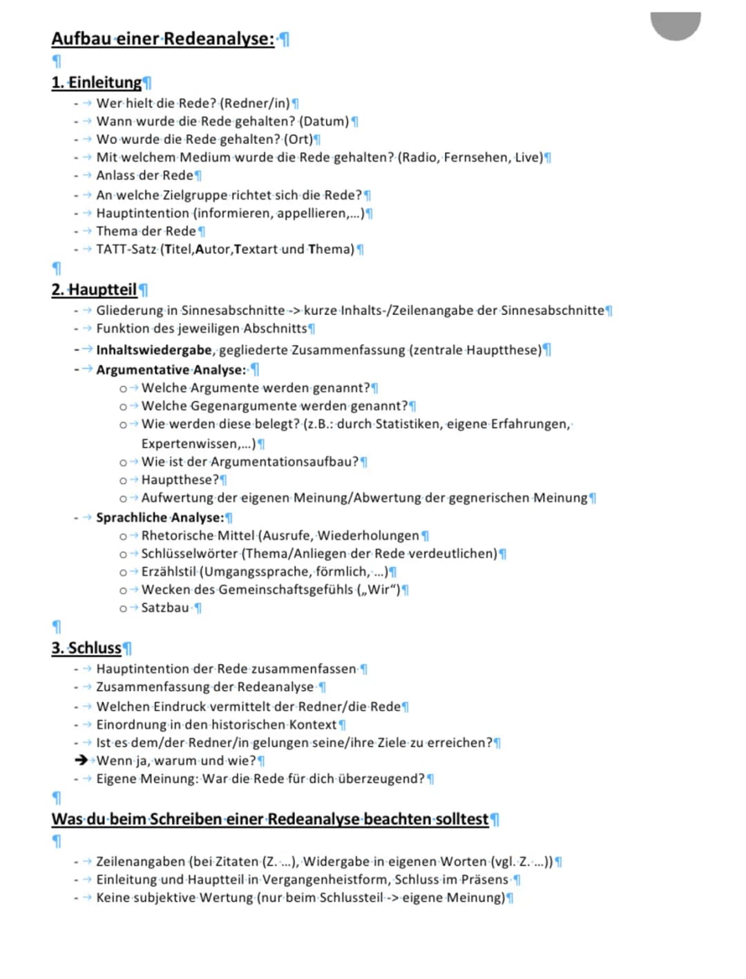 Redeanalyse Beispiel PDF: Mit Lösung für Klasse 10 und Politische Reden