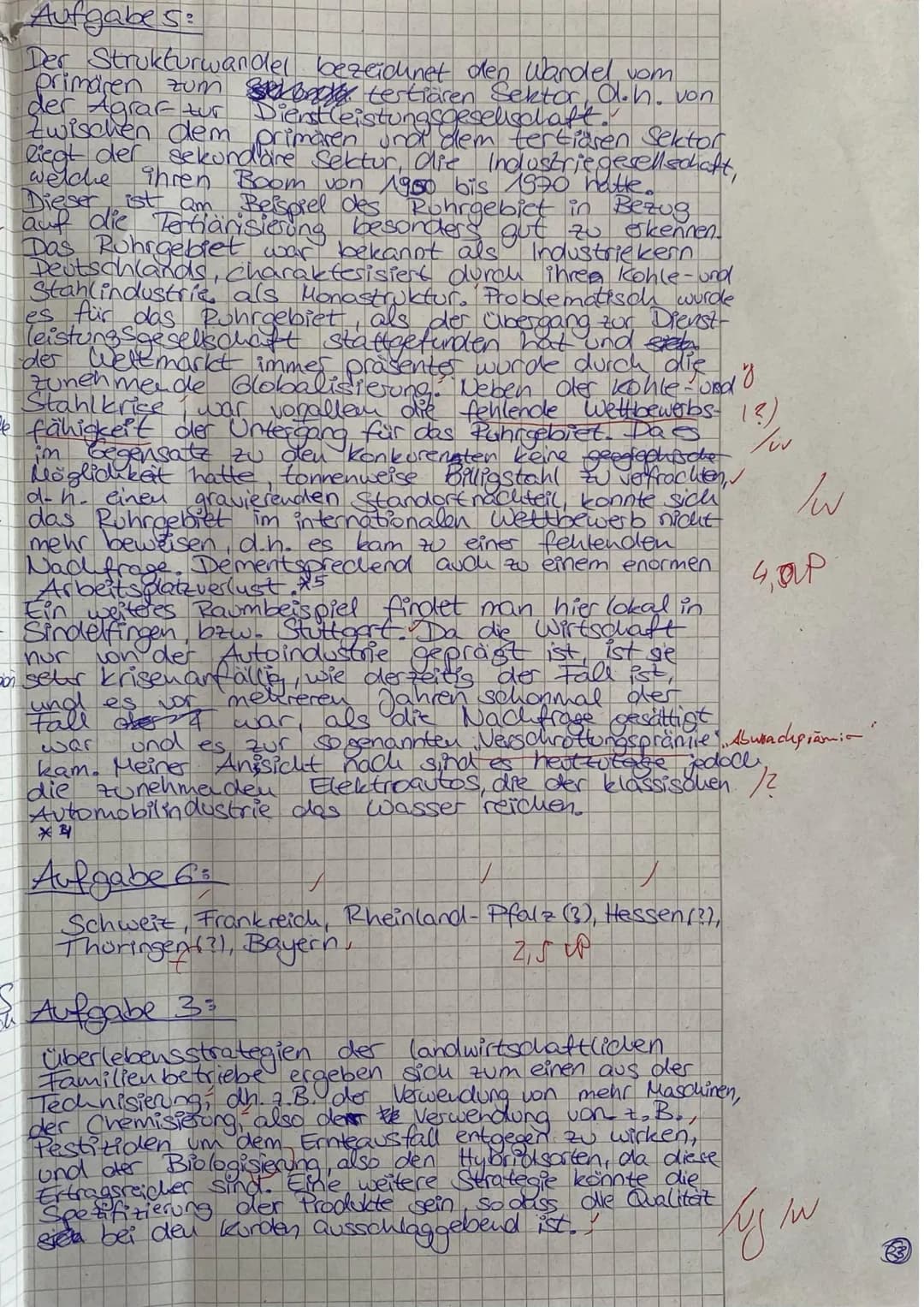 GEO Klasse 12
Name: Josephine Pellegrino
34
VP: 331 26 S
Wek
Industrielander
100
1. Übertrage die in M1 angegebenen Werte für Deutschland, J