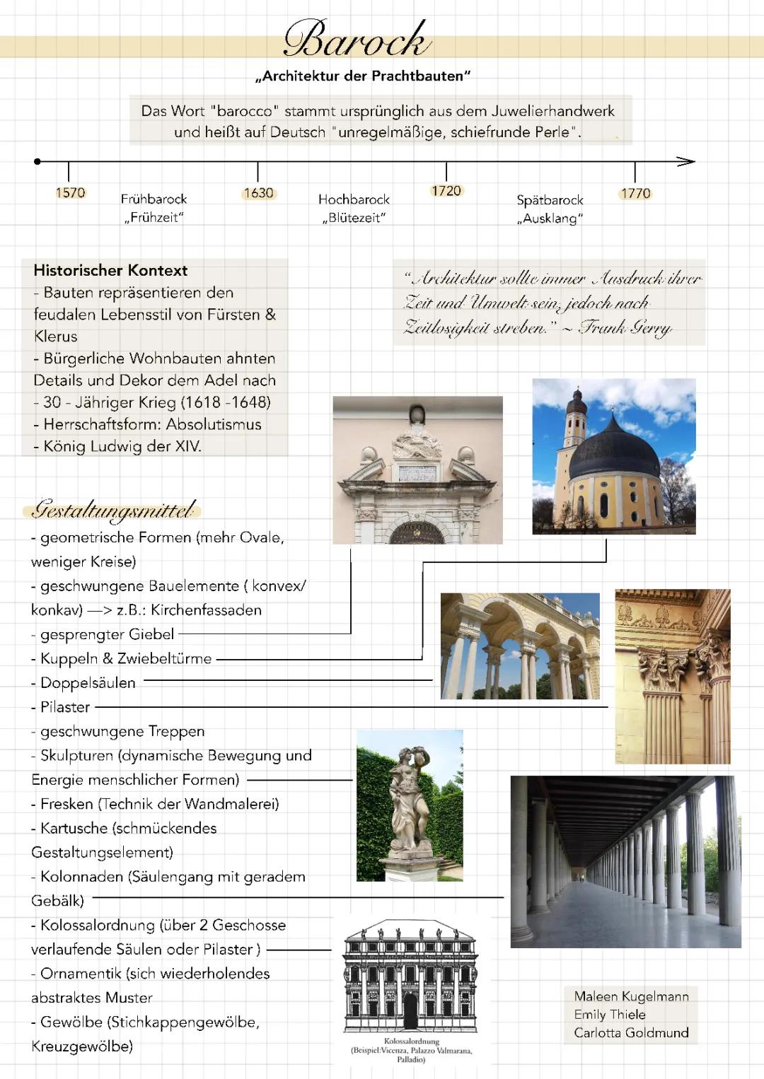 Barock Architektur Handout 