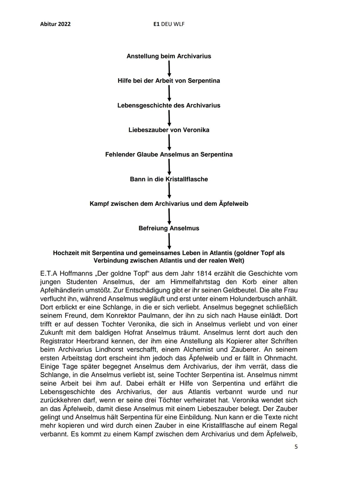 Abitur 2022
I. Rahmenthema 1: Literatur und Sprache um 1800
Romantik als Gegenbewegung zur Aufklärung:
●
E1 DEU WLF
Die Epoche der Aufklärun