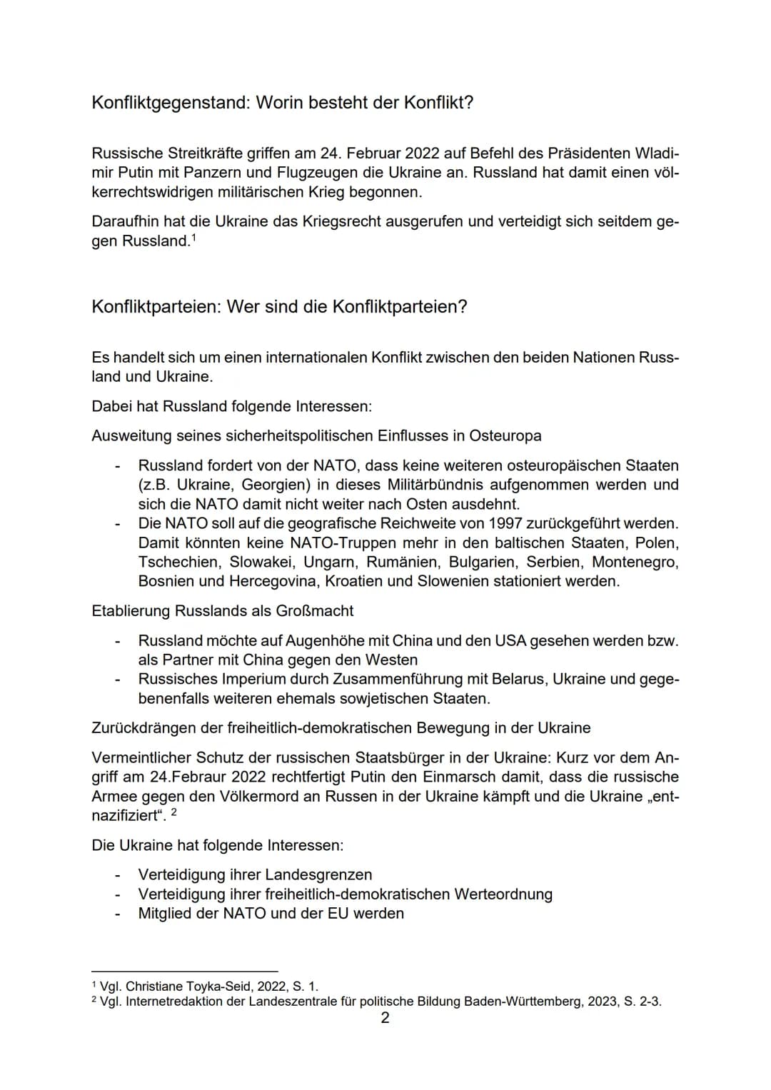 Mattis Mähl
Hamburg, 30.03.2023
Der Ukrainekrieg
Mattis Mähl
Kasse 10d
Gst
Herr Albertsen Inhaltsverzeichnis
Konfliktgegenstand: Worin beste