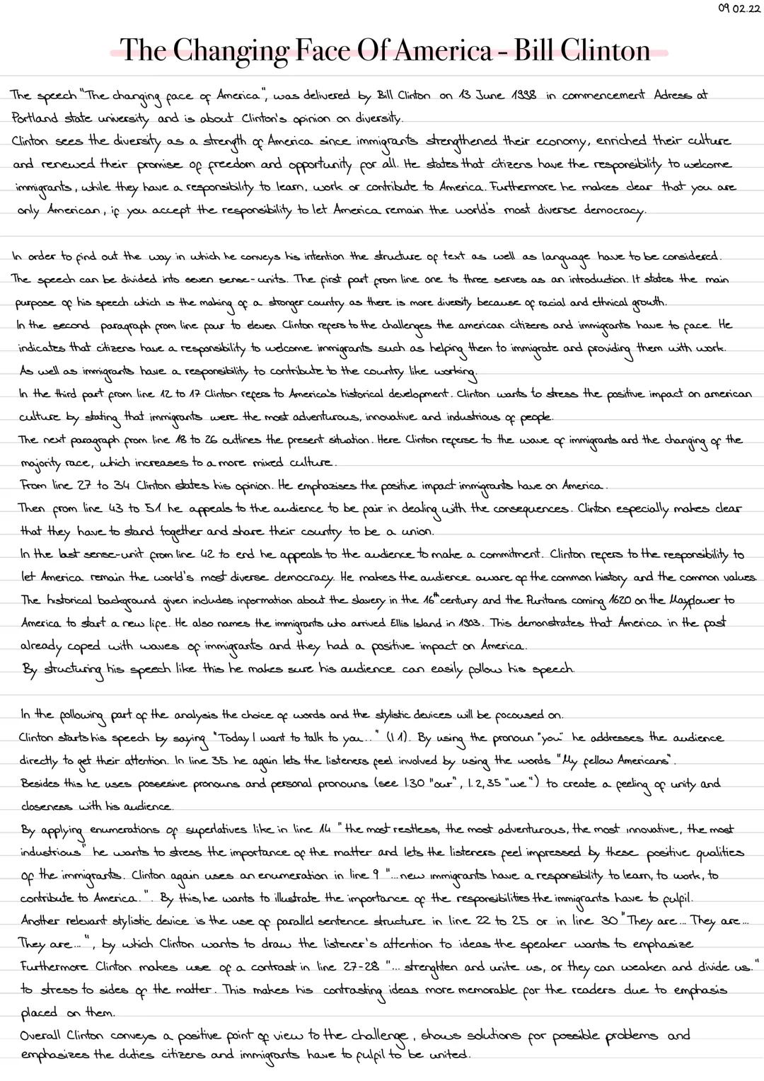 09 02.22
The Changing Face Of America - Bill Clinton
The speech "The changing face of America", was delivered by Bill Clinton on 13 June 199