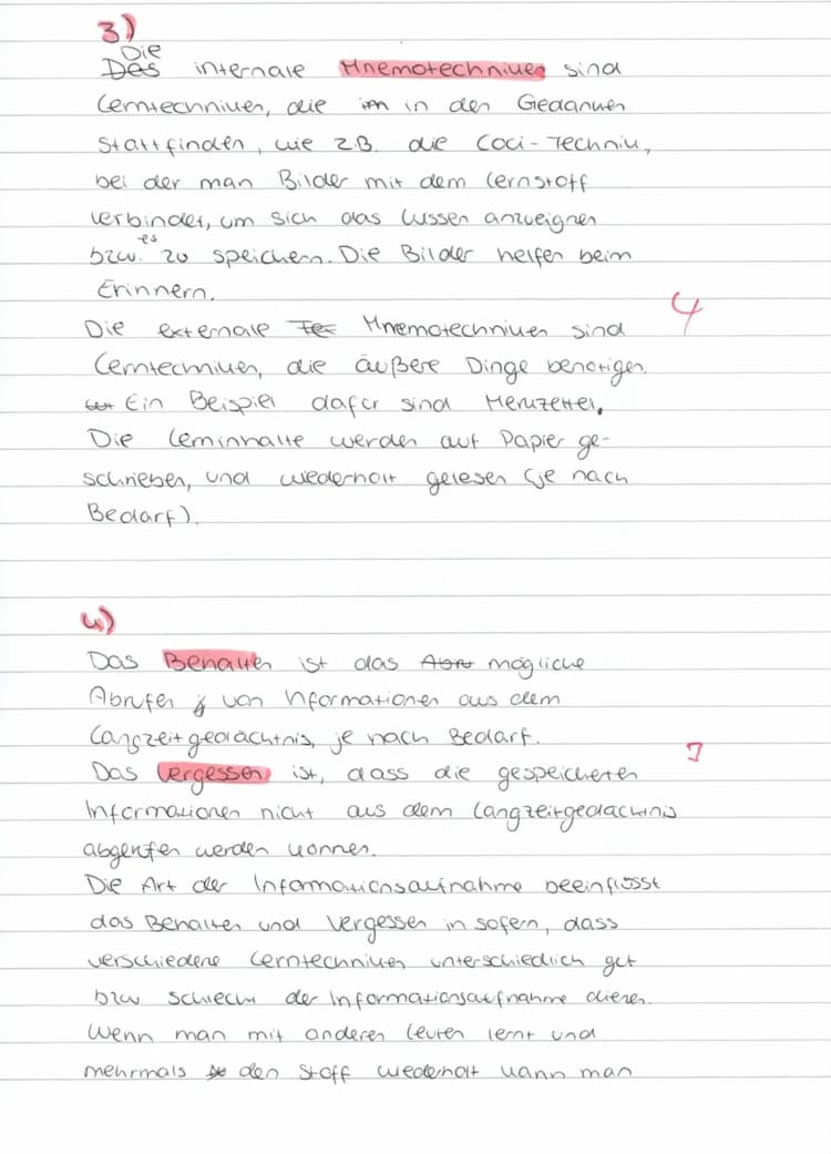 Know Lern-Gedächtnishemmungen, Mehrspeichermodell, Lerntechniken, Behalten und Vergessen, Tiefenpsychologie; Behaviourismus thumbnail