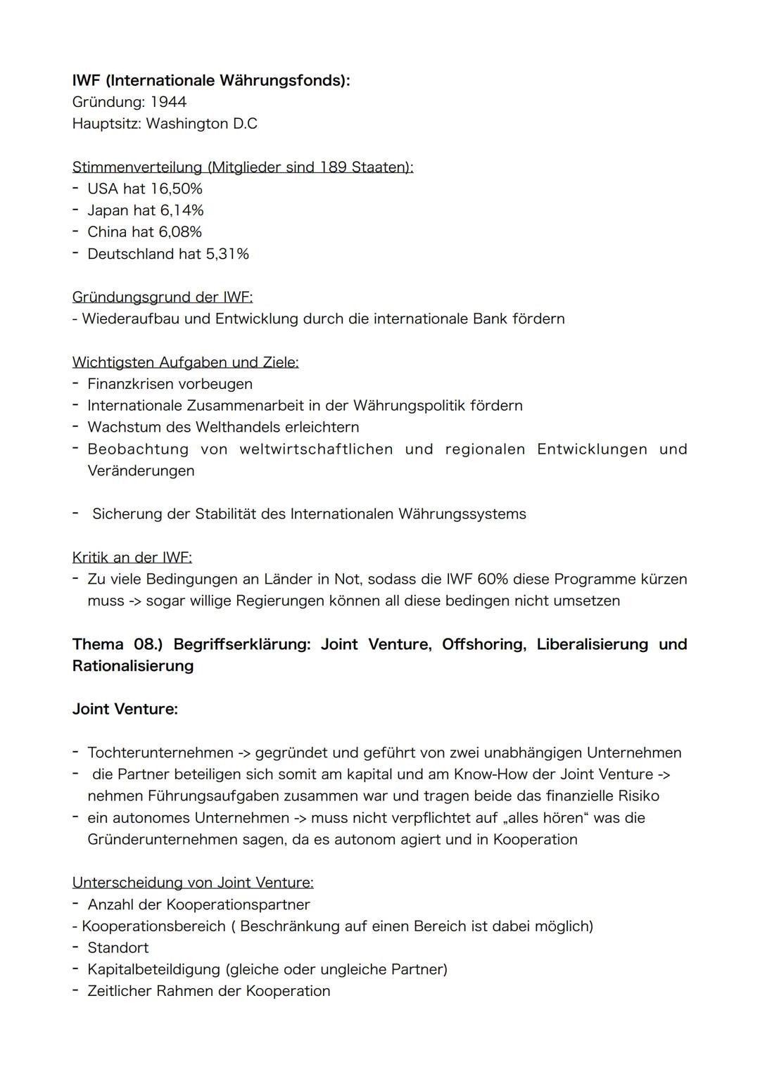 Semester 3/4
Thema: Internationale Wirtschaftspolitik Thema 01.) Freihandel und Protektionismus als Außenpolitik
Protektionismus:
durch bsp.