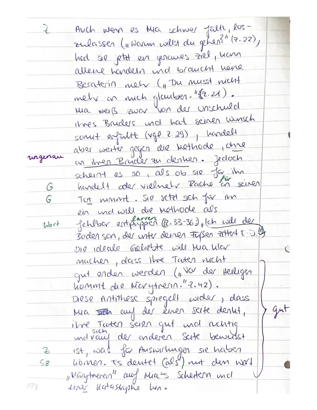 Z
ungenau
173
G
G
Wort
Z
SB
Auch wenn es mia schwer falt!, los-
zulassen (11 Warum willst du gehen?" (7.22),
hat sie jetzt ein genaues ziel,