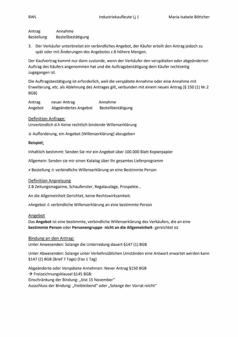 BWL
Klausur Nr 1
Willenserklärung:.
3
3
3
3
3
3
4
4
4
4
4
.5
5
5
5
.5
5
6
6
6
6
6
6
6
6
6
6
7
7
7
Rechte ohne Fristsetzung.
7
Nacherfüllung 