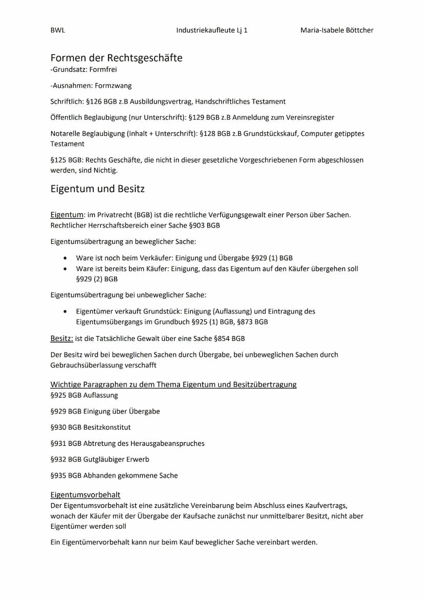 BWL
Klausur Nr 1
Willenserklärung:.
3
3
3
3
3
3
4
4
4
4
4
.5
5
5
5
.5
5
6
6
6
6
6
6
6
6
6
6
7
7
7
Rechte ohne Fristsetzung.
7
Nacherfüllung 