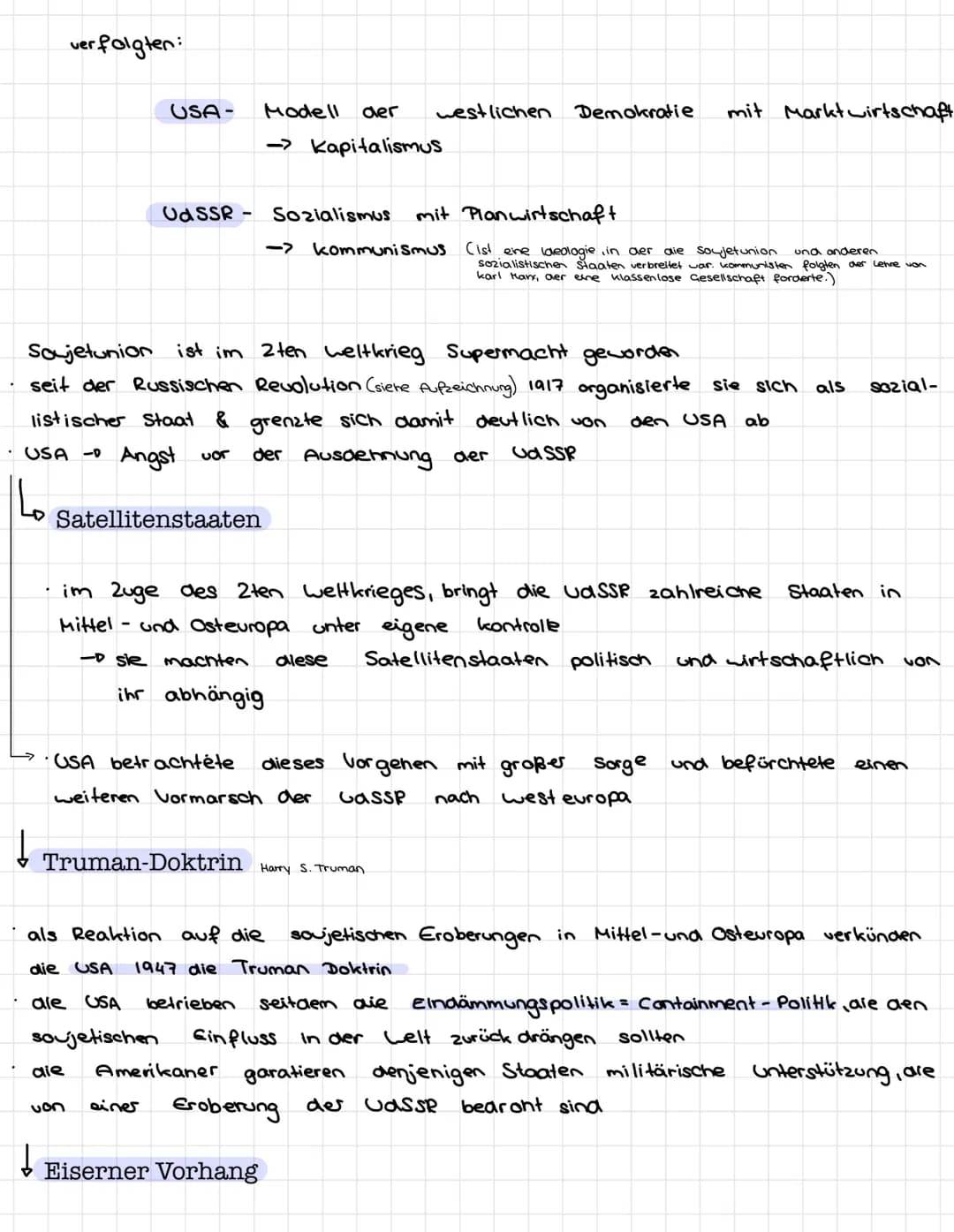 1945 wurde DE con den
(vevordnung DE)
auf der Potsdamer konferenz kommt es zu
Sovjetunion
da sie unterschiedliche Machtinteressen haben
1949