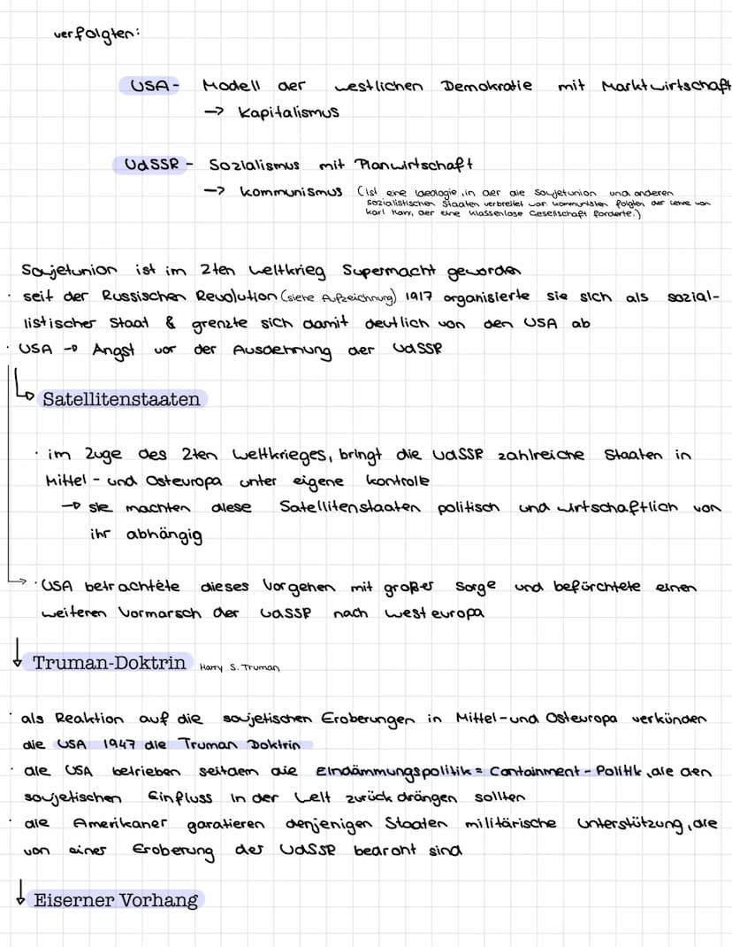 1945 wurde DE con den
(vevordnung DE)
auf der Potsdamer konferenz kommt es zu
Sovjetunion
da sie unterschiedliche Machtinteressen haben
1949
