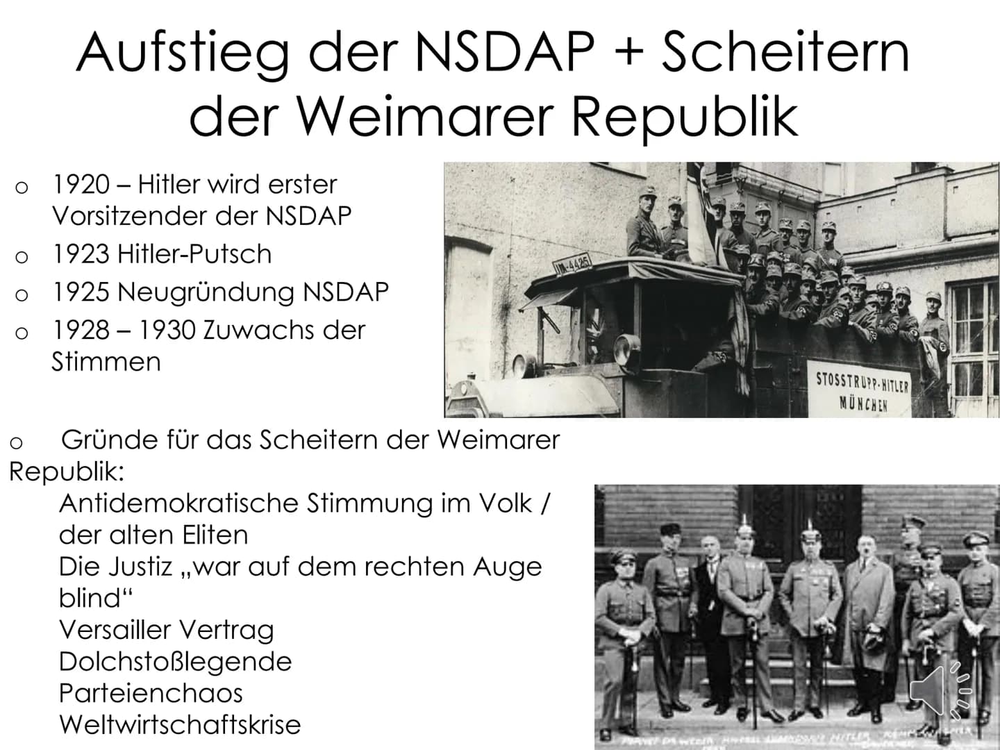 Das Scheitern
der Weimarer
Republik mit der
Machtergreifung
Hitlers Inhaltsverzeichnis
o Aufstieg der NSDAP + Gründe für das
Scheitern der W