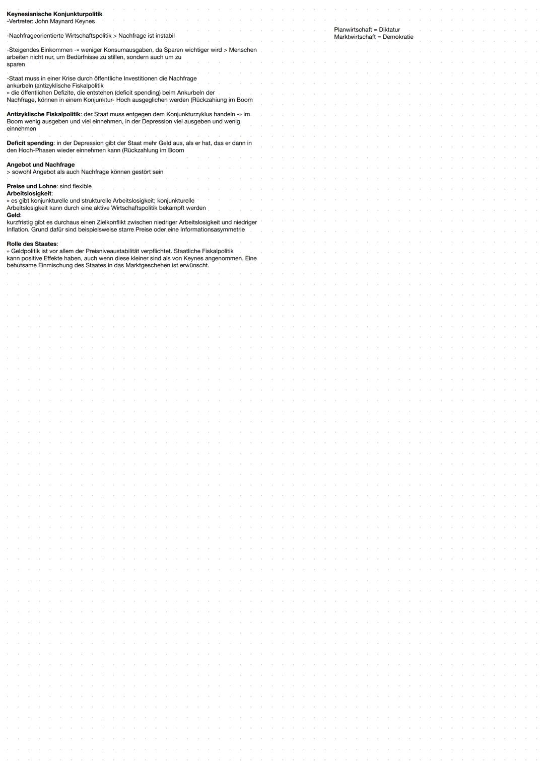 SW Q1 GK

Tabellarischer Vergleich: Die nachfrage- und angebotsorientierte Wirtschaftspolitik

Tabellarischer Vergleich: Die nachfrage- und 