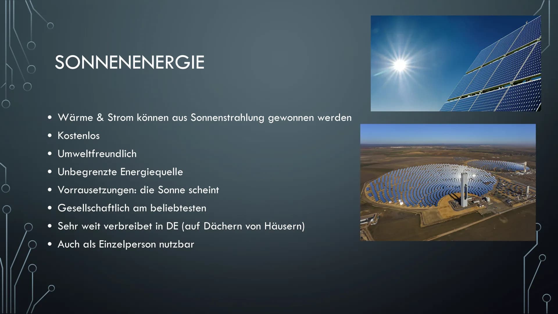 ERNEUERBARE ENERGIEN
EINE PRÄSENTATION VON VICTORIA AXT Ⓒ GLIEDERUNG
• Was sind erneuerbare Energien ?
• Arten von erneuerbaren Energien
• V