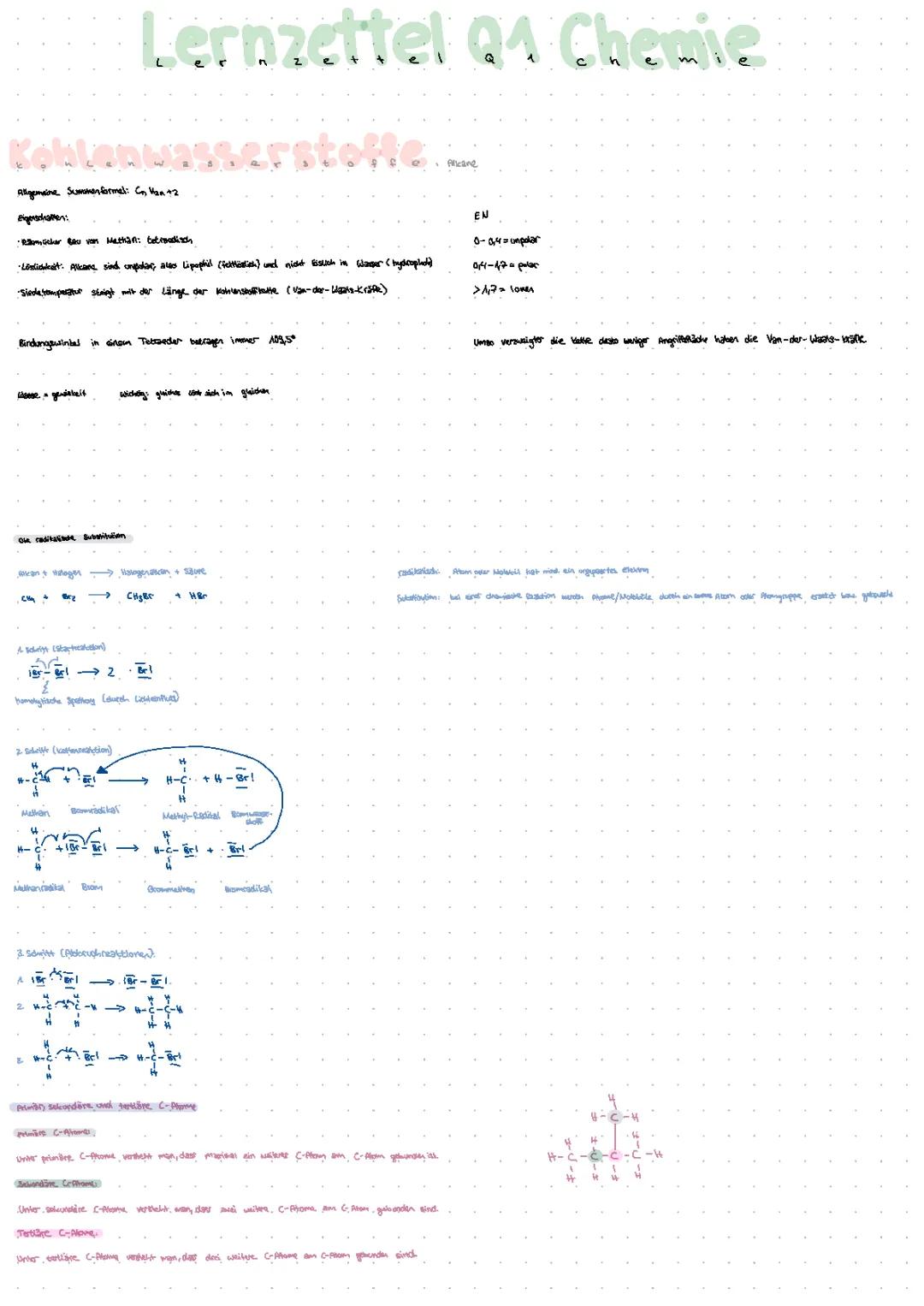 Chemie Q1 Lernzettel 