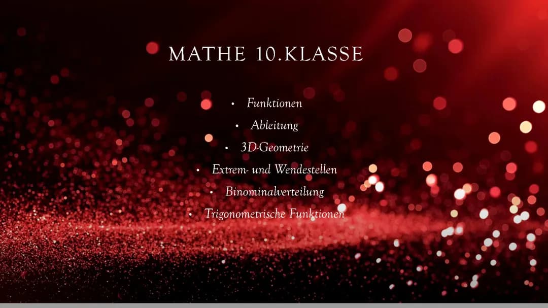 Mathe 10.Klasse - alle Themen