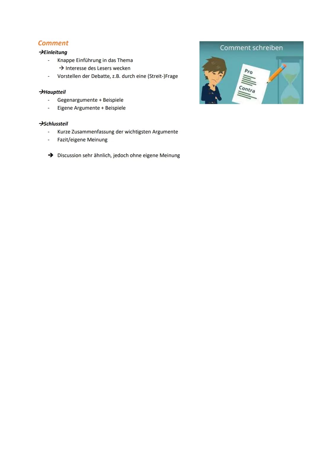 Lernzettel Englisch
Comprehension/Summary
→Einleitung
Text type
Title
Author
Date
→ (Ort vor Zeit - ggf. erst ,,wo veröffentlicht", dann ers
