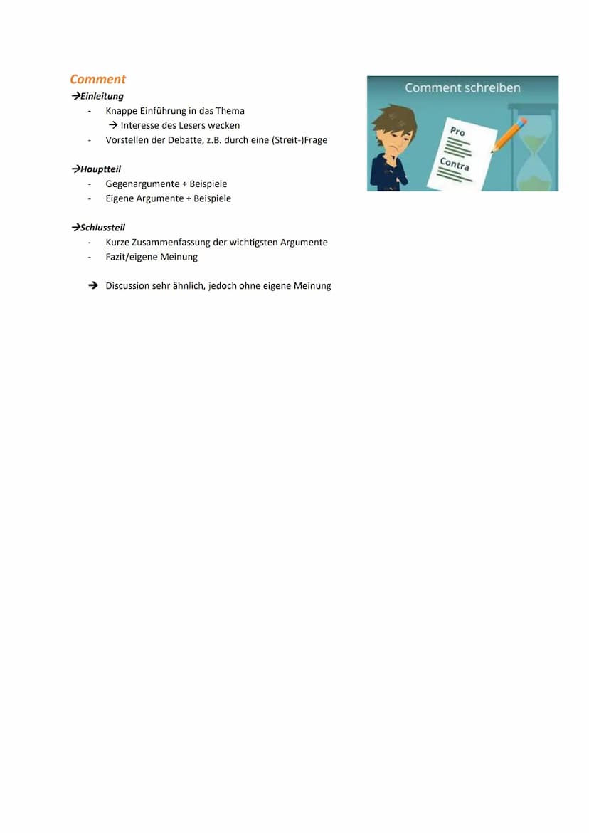 Lernzettel Englisch
Comprehension/Summary
→Einleitung
Text type
Title
Author
Date
→ (Ort vor Zeit - ggf. erst ,,wo veröffentlicht", dann ers