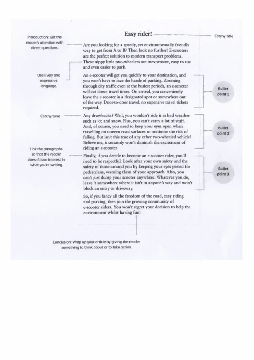 O
Structure
* Definition
O Are written to be published
Can be written formal and informal, depends on the target group
O
* Checklist
O
O Int