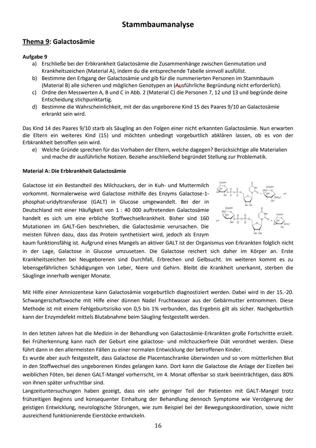 Thema 1: Einführung in die Stammbaumanalyse
Ziel der Analyse von Familienstammbäumen ist es, anhand von phänotypischen Merkmalen (Phänotyp =