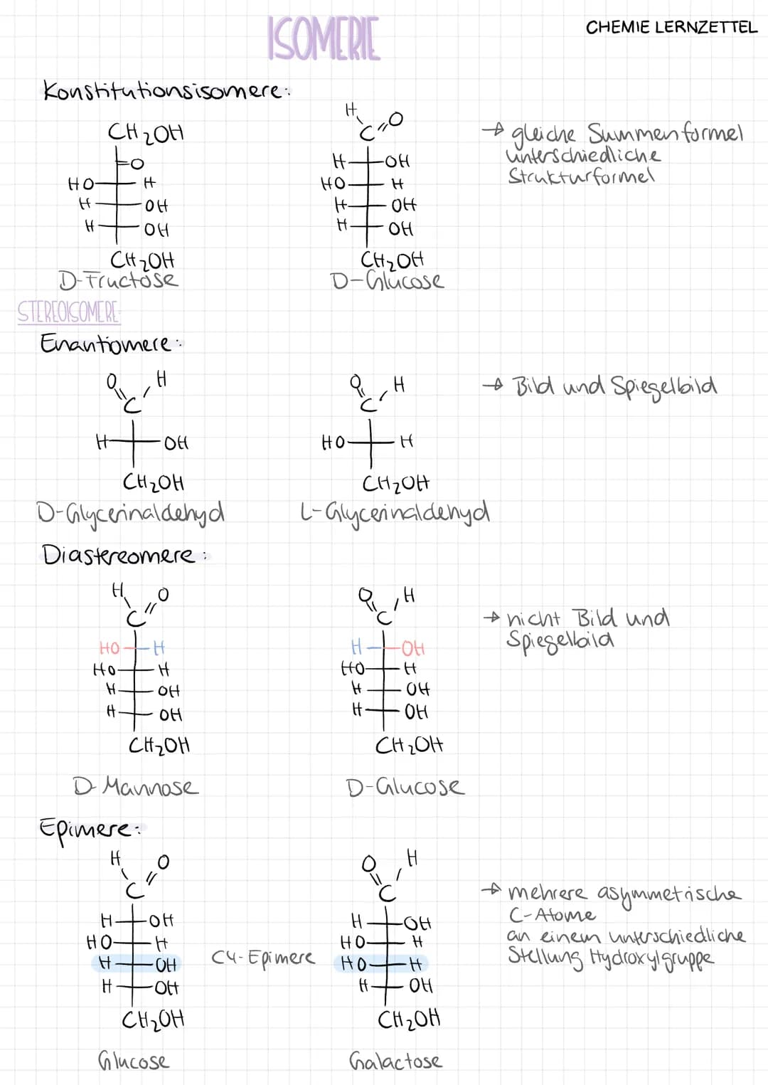 MONOSACCHARIDE
GLUCOSE
HACEO,
H-C-OH
HO-C-H
H-C-OH
I
H-C-OH
CH₂OH
D-Glucose
Bsp.:
→Einfachzucker
H
H-C-OH
H
Ethanol
1010
( = 0)
x-D-Glucopyr