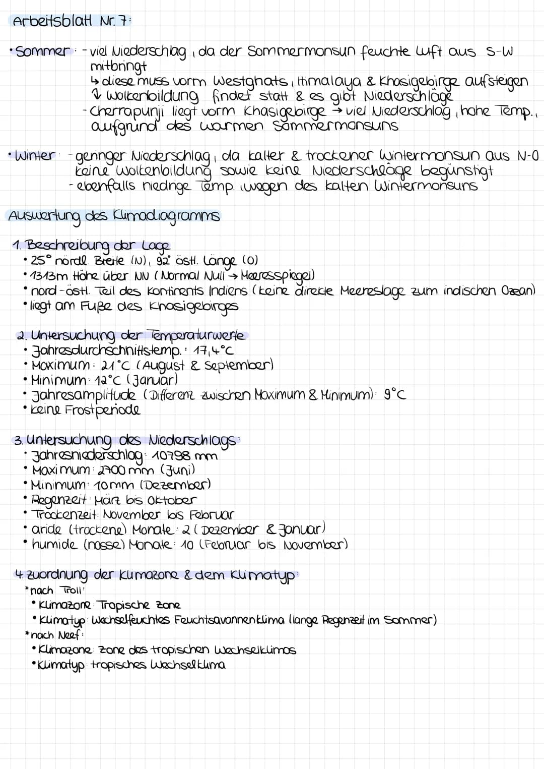 Def. Monsun
• Monsun ist ein halbjahrl. d. Richtung wechselnder Wind über Vorderindien, der
im Sommer aus SW & im Winter No kommt.
•Monsunzi