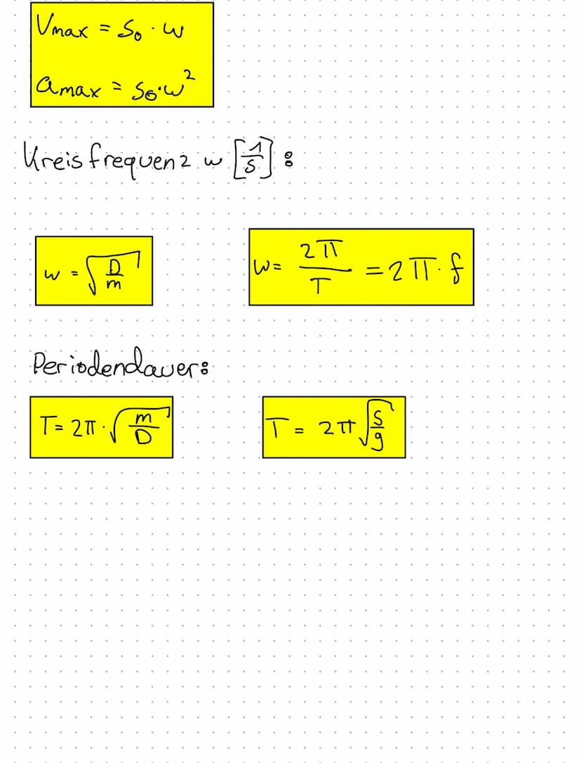 Mechanische Schwingung
Federlionstante :
D=
m.g
S
Kräfte:
Fr= D. s
|F=m·a
Exkurs:
s"(t)= v' (t) = a(t)
s(t) = S = S₂ Sin (wt)
Zeit-Elogation