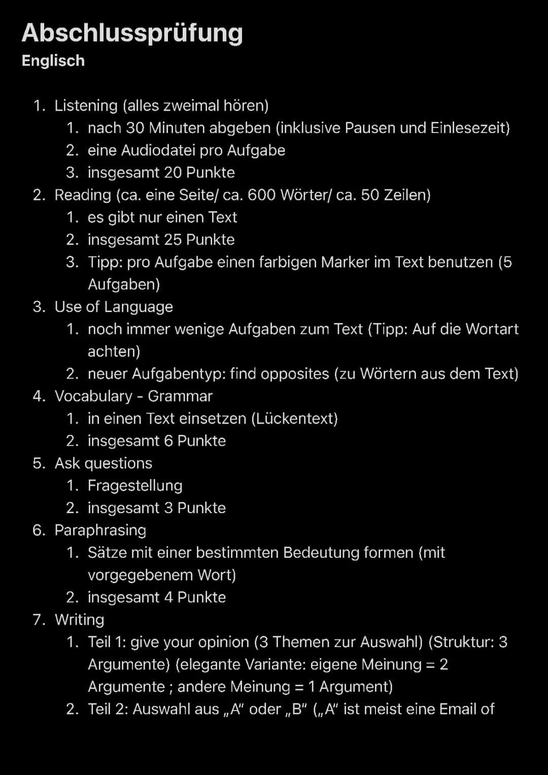 Ablauf Realschulprüfung