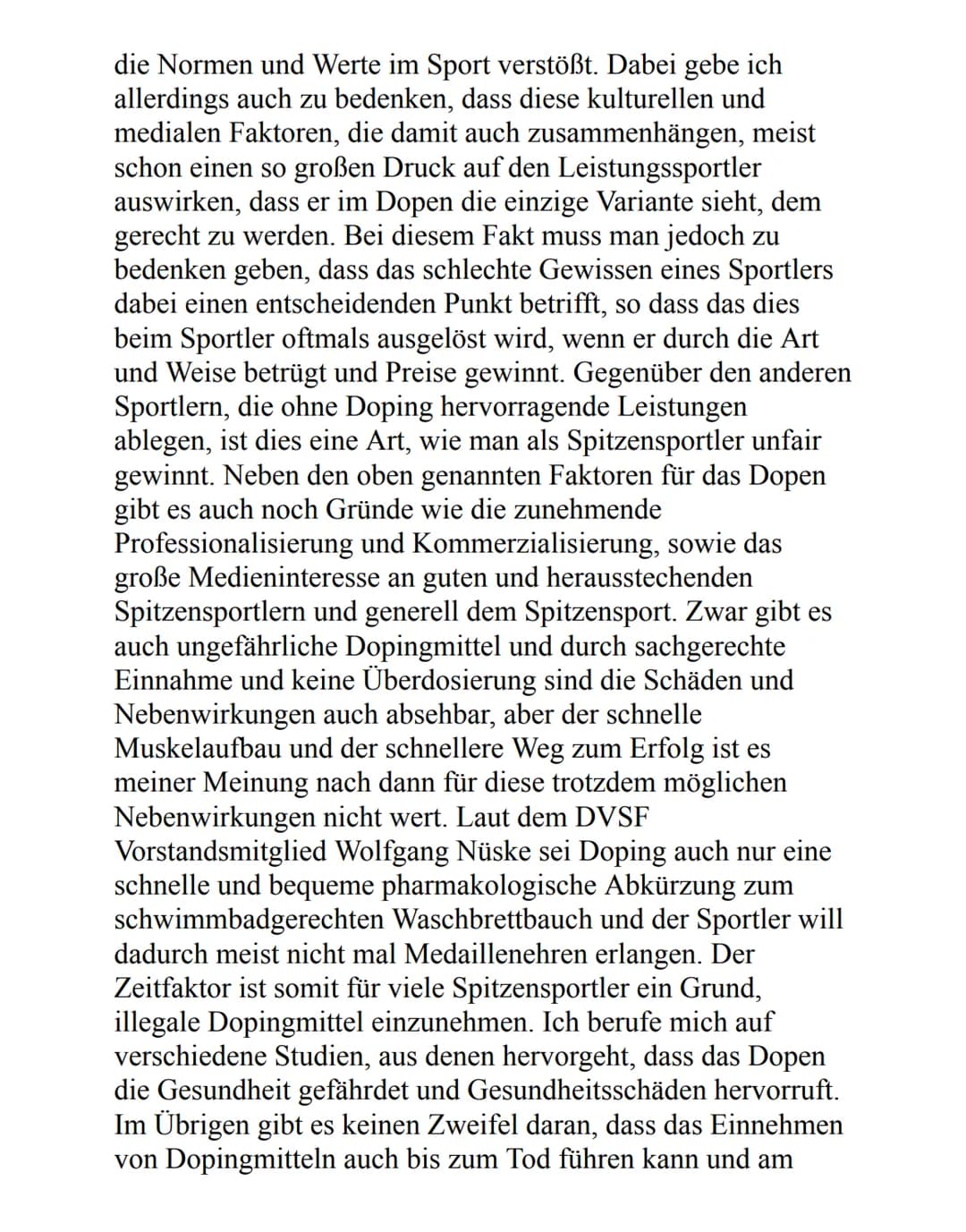 Argumentation - Doping
Aufgabe 1+2: Recherchiere Argumente, die für und gegen
Doping im Spitzensport sprechen und fertigt eine Tabelle
an, i