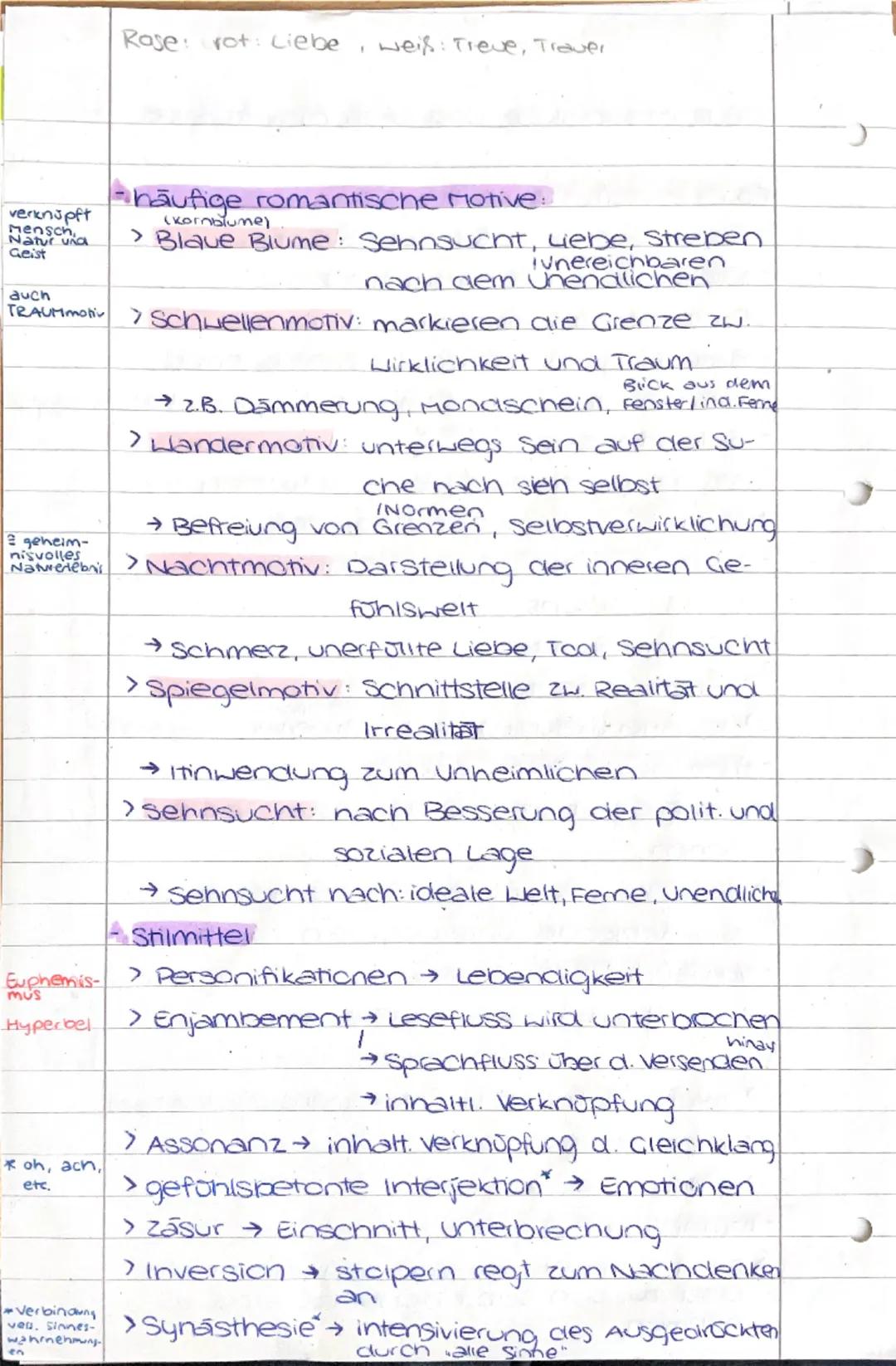 --- OCR Start ---
Gedichtsanalyse und Gedichtsvergleich
GA.2.2
Epoche: Romantik (1794-1855)
- Rückzug in die Natur, sehnsucht
- Idealisierun