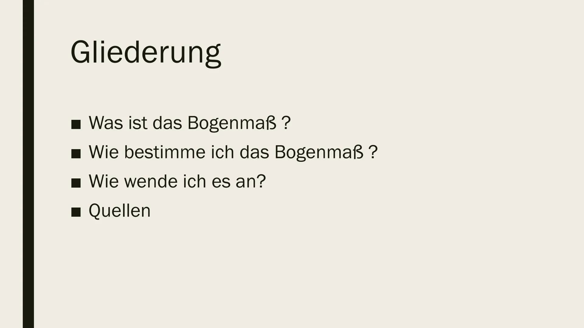 y₁
b
DAS BOGENMAB
0
X GLIEDERUNG Gliederung
■ Was ist das Bogenmaß ?
■ Wie bestimme ich das Bogenmaß ?
■ Wie wende ich es an?
■ Quellen WAS 