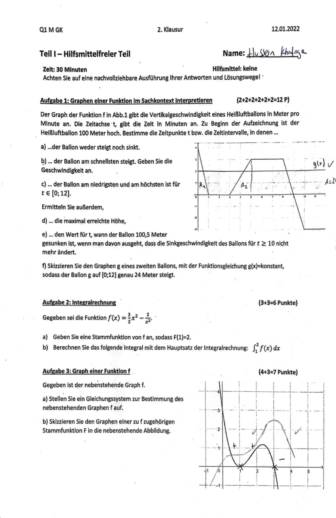 Mathe-Rechner für Integralrechnung und Funktionsscharen: Aufgaben mit Lösungen PDF