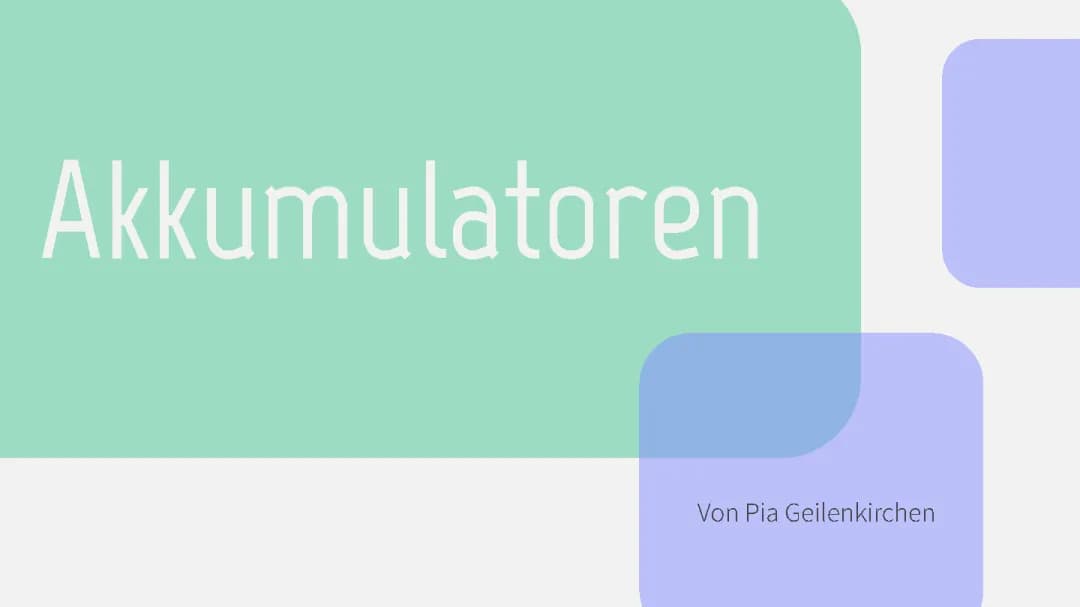 Akkumulatoren 