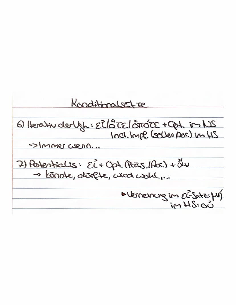 Konditionelsätze
1) Realis der Gew.: Ei + Ind, Ind.
-> Wenn du... tust, ärgere ich mich.
2) Eventualis: Lav + Kory., Fut, (aderImpl.)
-> Wen