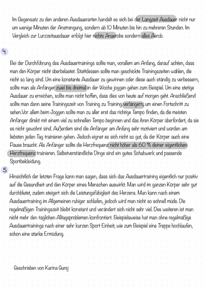 • Was ist Ausdauer?
Welche Arten des Ausdauertrainings gibt es? 2.
Was bedeutet Kurz-, Mittel-, und Langzeitausdauer?3
●
●
Hausarbeit-Ausdau