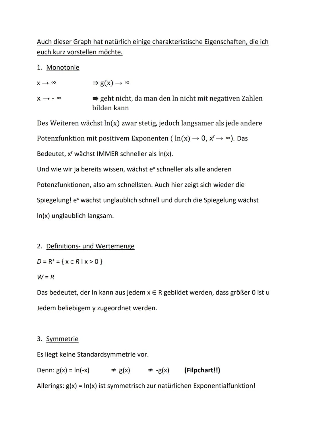 
<h2 id="umkehrfunktionen">Umkehrfunktionen</h2>
<p>Eine Umkehrfunktion entsteht durch eine Spiegelung der "Originalfunktion" an der Winkelh