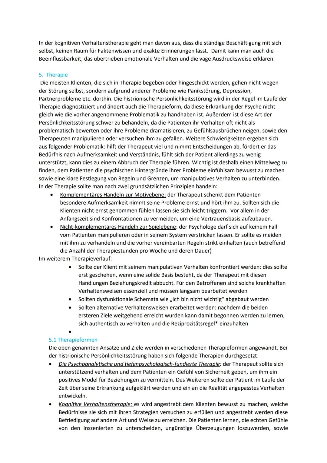 Bei einer Persönlichkeitsstörung handelt es sich im Allgemeinen um stabile Denk- und
Handelsmuster, die so extrem ausgeprägt sind, dass sie 