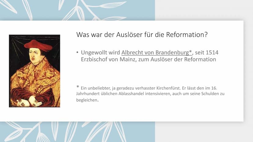 SP
+
M
Reformation
eine kirchliche
Erneuerungsbewegung
Ye Gliederung:
• Was ist die Reformation einfach
erklärt?
Wie verlief die Reformation
