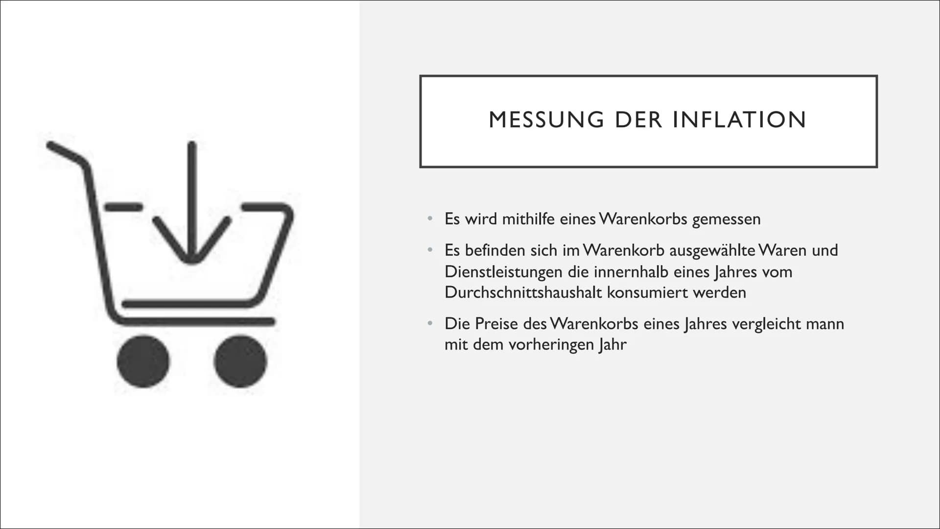 INFLATION & DEFLATION INHALT:
- Definition (Inflation & Deflation)
- Ursachen
- Vor- und Nachteile
- Messung
- Arten
崑 ●
●
●
●
●
INFLATION
S