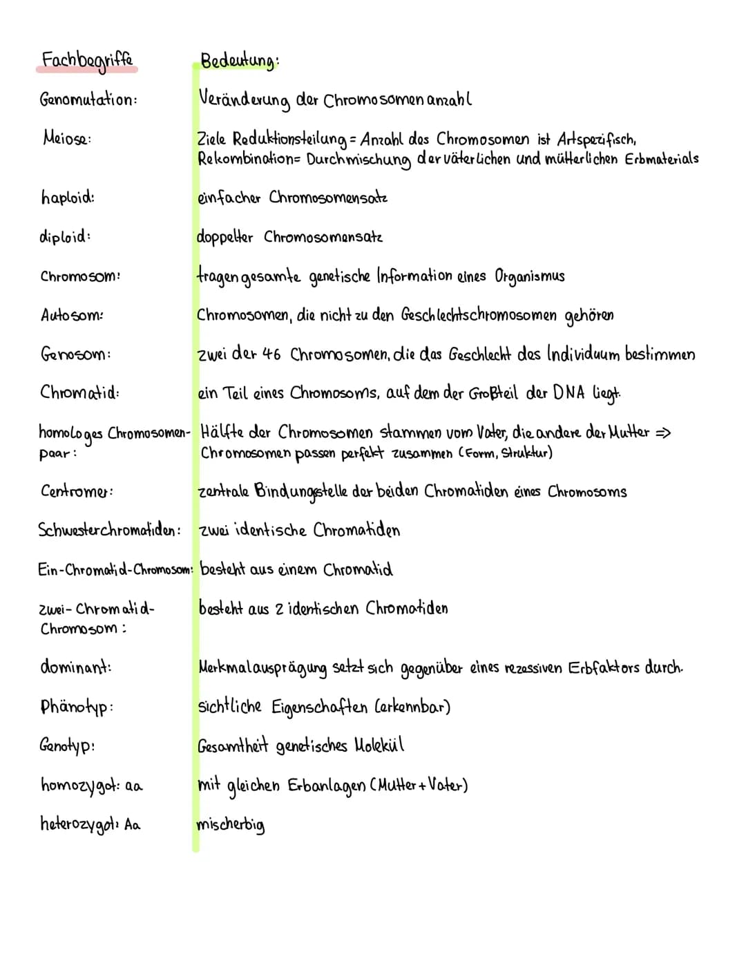 Mutationen
Mutation - Veränderung des Erbguts zB Downsyndrom
Chromosomenmutation
→ Struktur des Chromosomen
ist verändert
(zb. Chromosomen b
