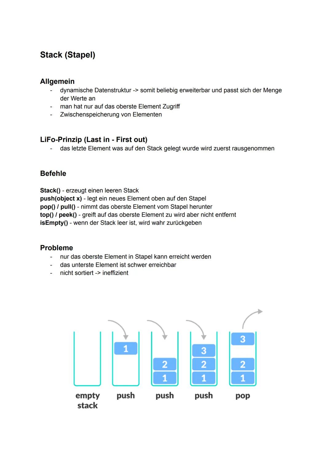 Allgemein
Datenstrukturen helfen Daten und Informationen im Speicher zu verwalten und zu
organisieren
Lineare Datenstrukturen
Statische und 