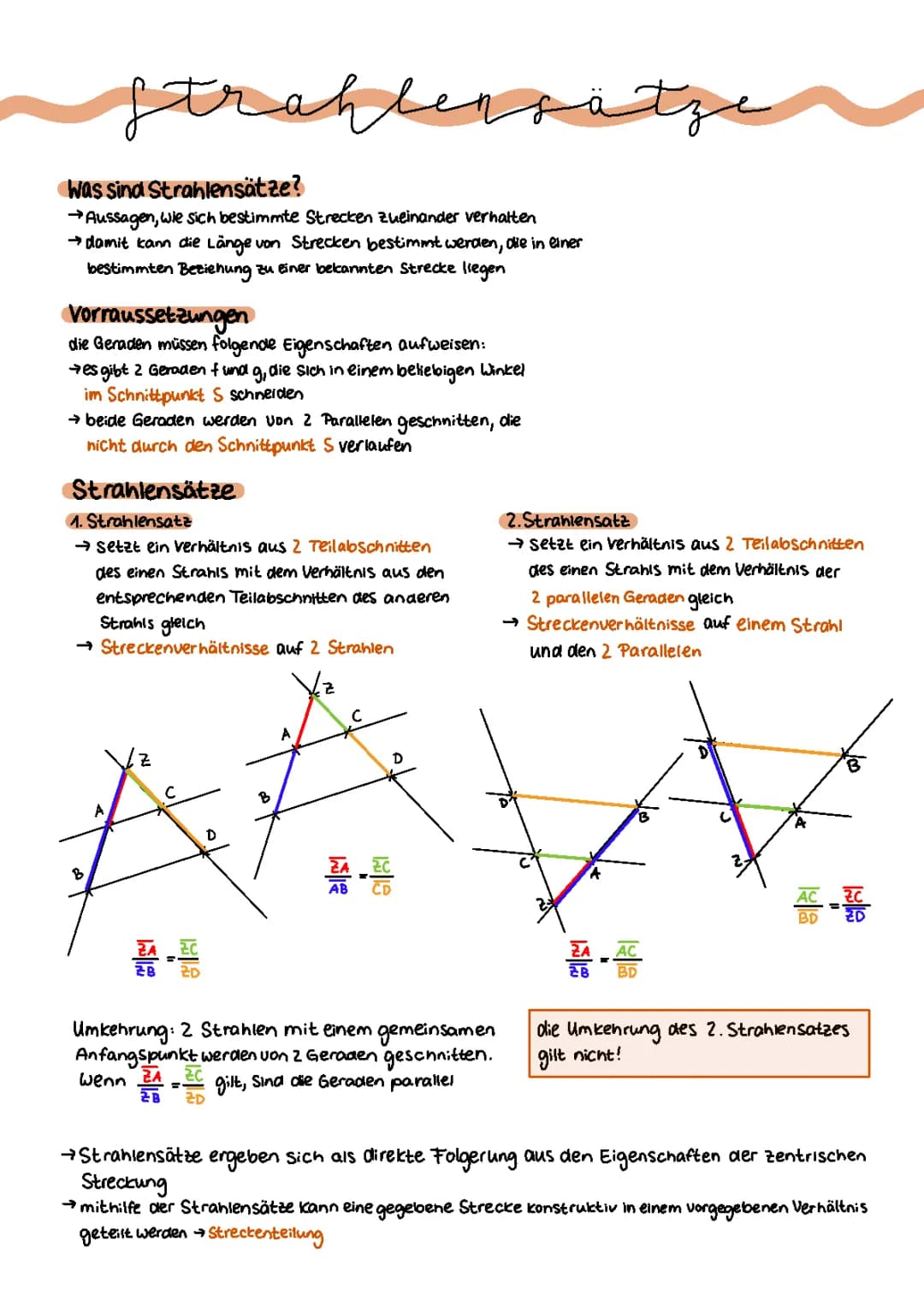 Strahlensätze