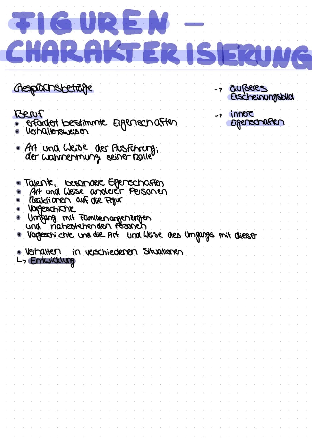 Figurencharakterisierung 