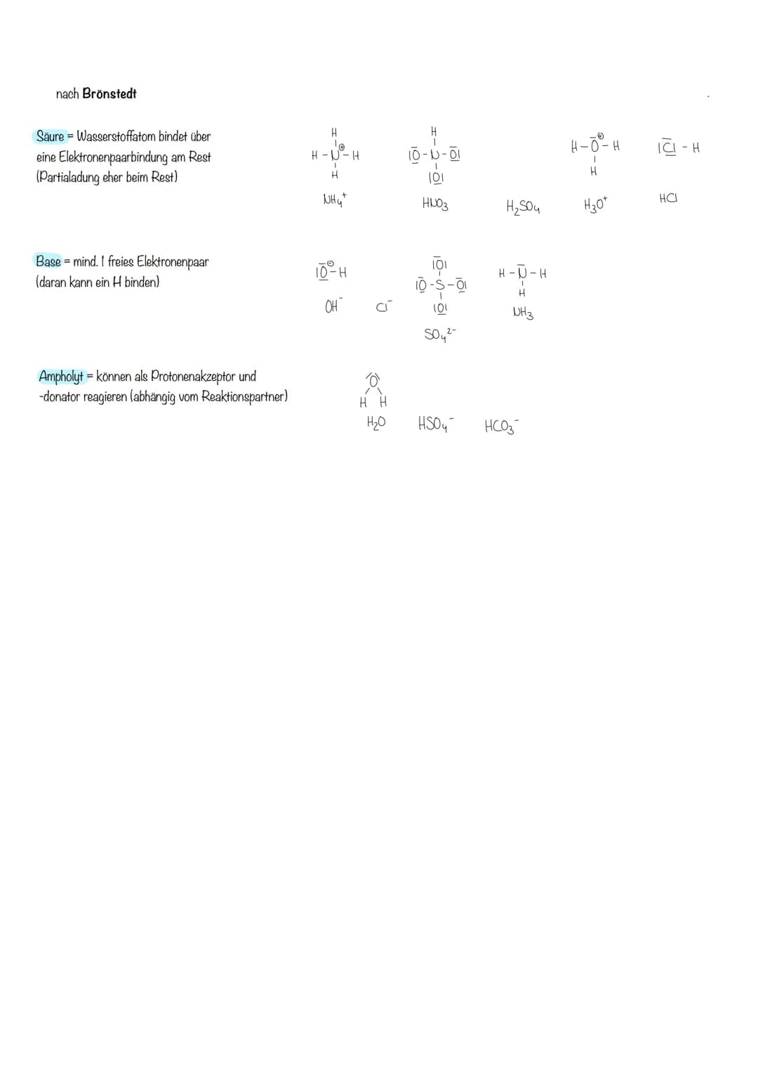 Säure-Base-
Chemie
von hier aus Übertrag z zu fast allen anderen Themen, also wichtig Säuren sind Protonendonatoren. Brönstedt
irrelevant (b