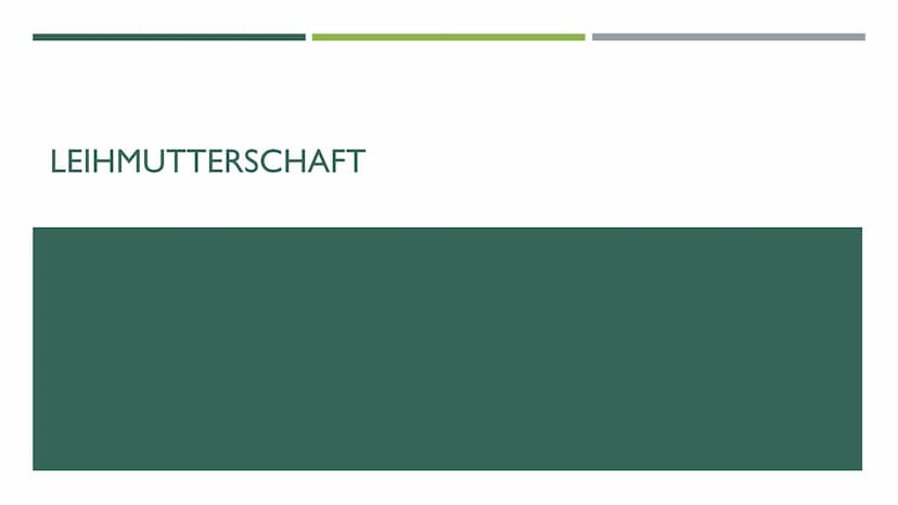 LEIHMUTTERSCHAFT Fakten:
Definition: Leihmutter ist eine Frau, die ihre Gebärmutter ,,verleiht" um ein Kind für andere
auszutragen
Altruisti