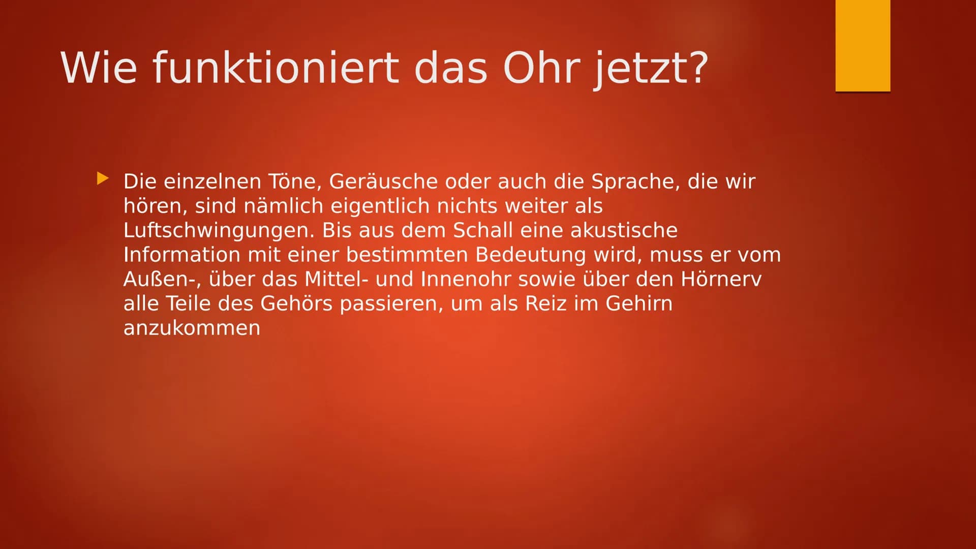 Das Ohr Inhaltsverzeichnis
Informationen zum Ohr
Das Ohr
Innen Ohr Informationen zum Ohr
Durch Luft wird Schall zum Ohr getragen und gelangt