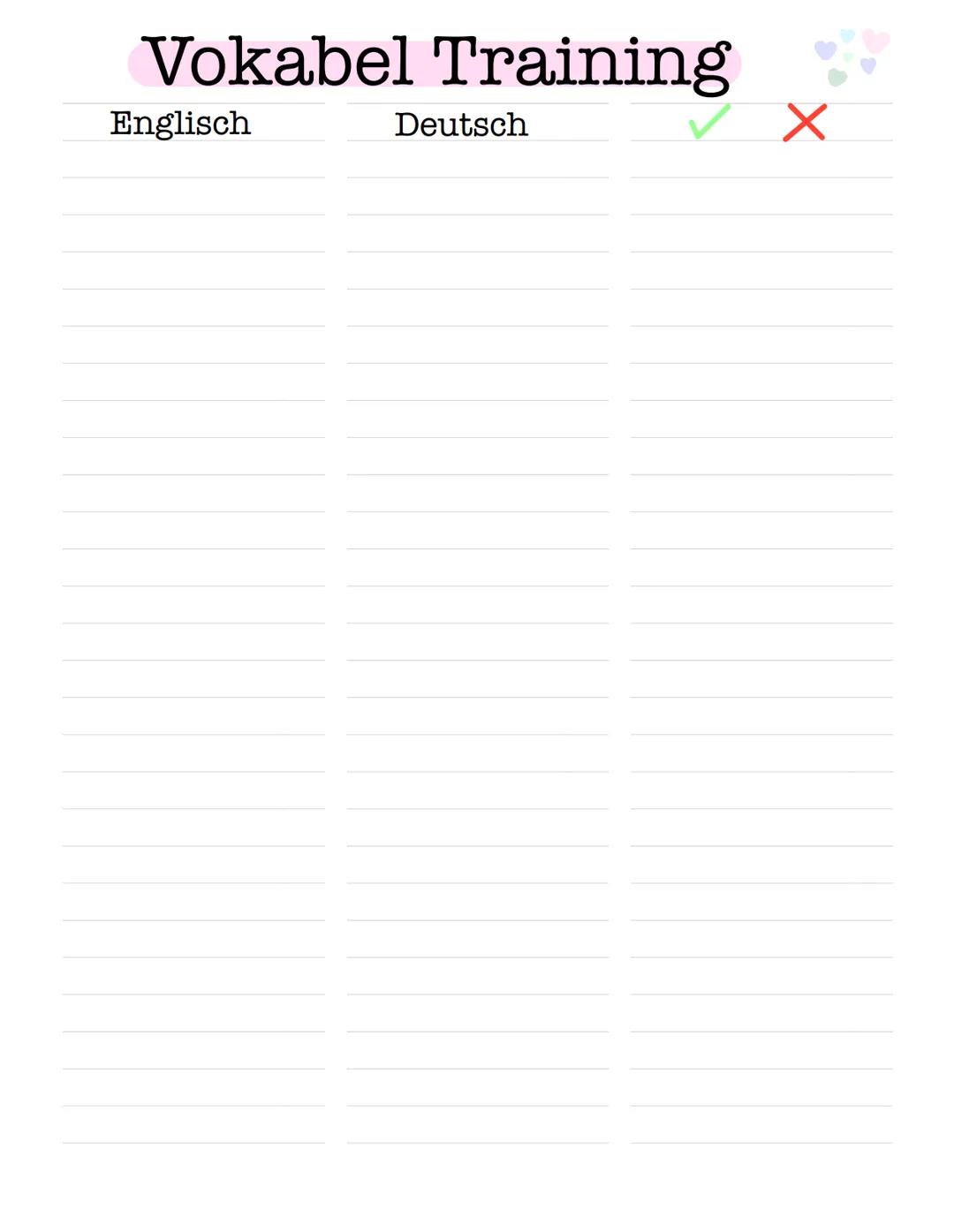 # Vokabel Training

Englisch

Deutsch

