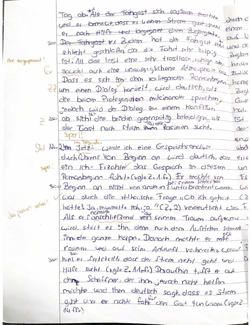 5
10
15
20
25
1. Klausur
Daniel Kehlmann (2003)
Ich und Kaminski: Romanbeginn
Ich wachte auf, als der Schaffner an die Abteiltür klopfte. Es