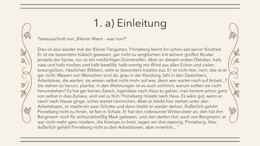 Analyse und Vergleich ,,Kleiner
Mann - was nun?" und „Das
kunstseidene Mädchen"
Von Steven A. Cornehls Gliederung
1.
Einleitung
a) Textaussc