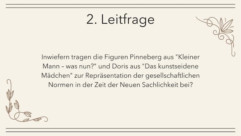 Analyse und Vergleich ,,Kleiner
Mann - was nun?" und „Das
kunstseidene Mädchen"
Von Steven A. Cornehls Gliederung
1.
Einleitung
a) Textaussc