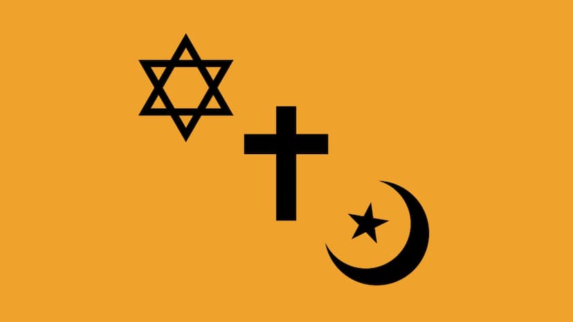 1 SYMBOLE?
Drei großen Weltreligionen Judentum, Christentum und Islam
monotheistische Religionen (Glaube an nur einen einzigen Gott) mit gem