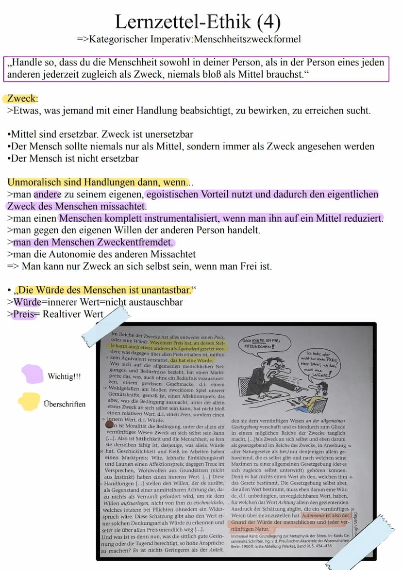 Lernzettel-Ethik (1)
=> Allgemeines
1.Warum Ethik?
>um richtig zu Handeln
>ethisch zu handeln macht das Leben lebenswerter
(wie du mir, so i